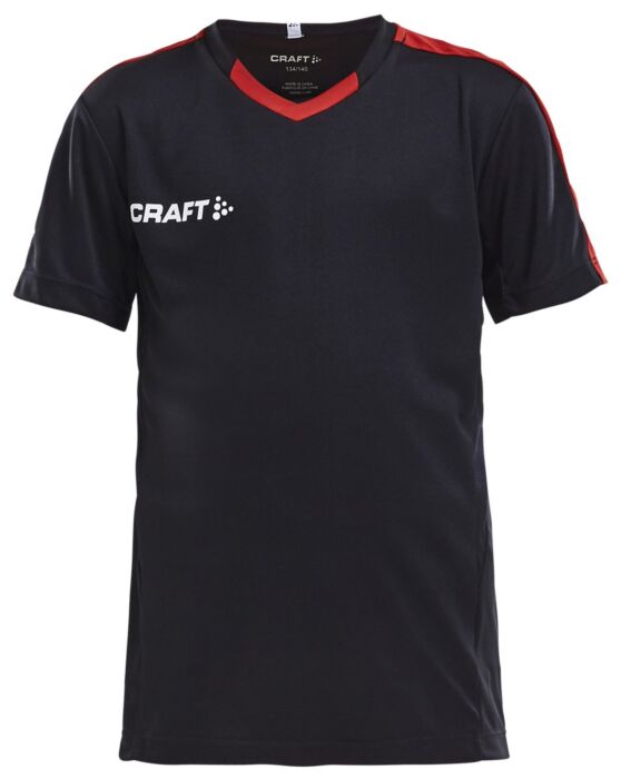 Craft Progress Jersey Contrast Jr Kinderen Black/Bright Red