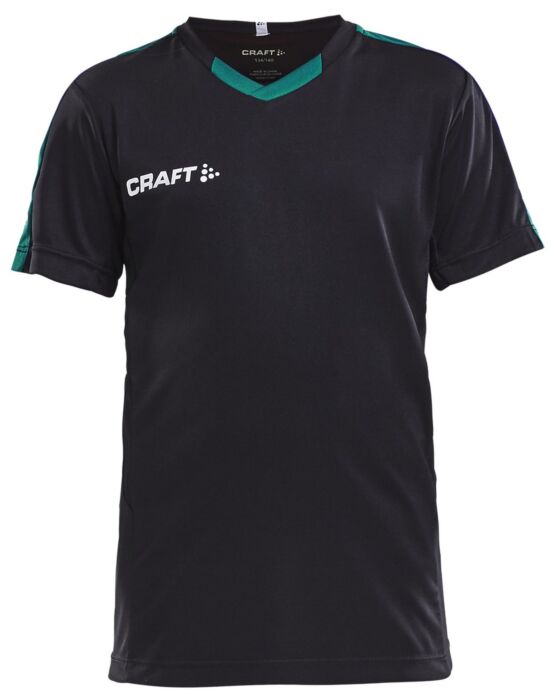 Craft Progress Jersey Contrast Jr Kinderen Black/Team Green