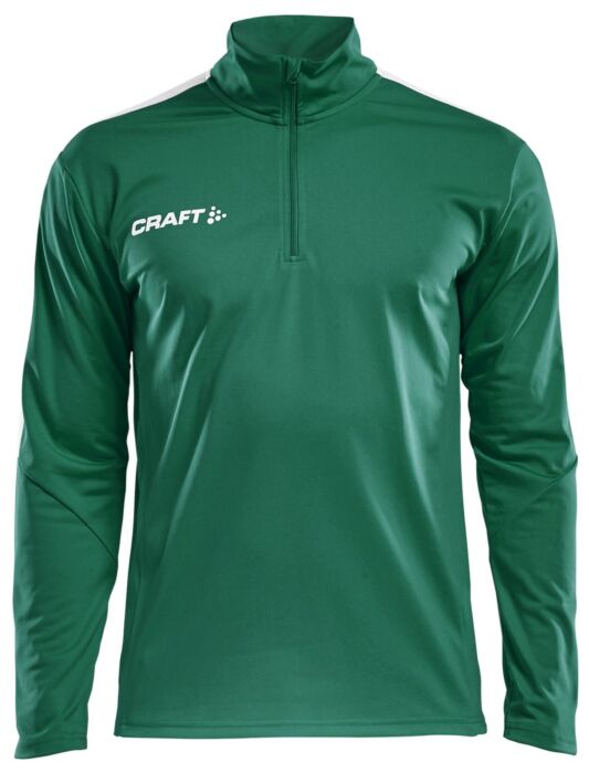 Craft Progress Halfzip Ls Tee Heren Team Green