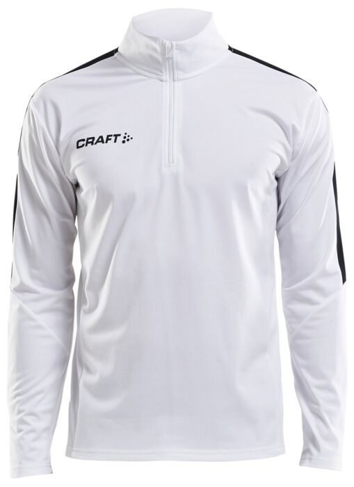 Craft Progress Halfzip Ls Tee Heren White