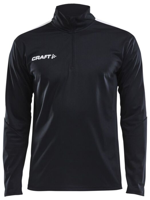 Craft Progress Halfzip Ls Tee Heren Black/White