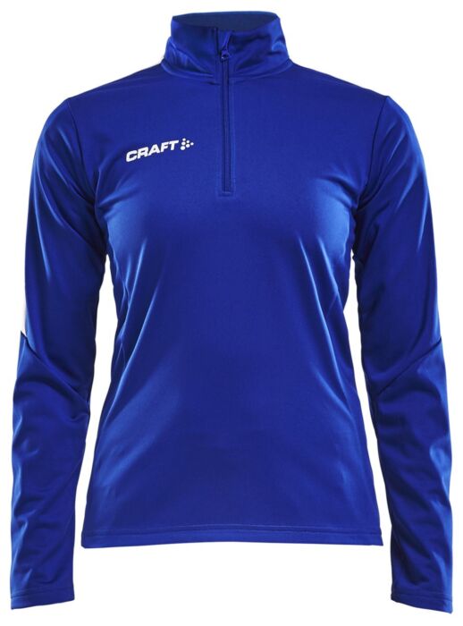 Craft Progress Halfzip Ls Tee Dames Club Cobolt