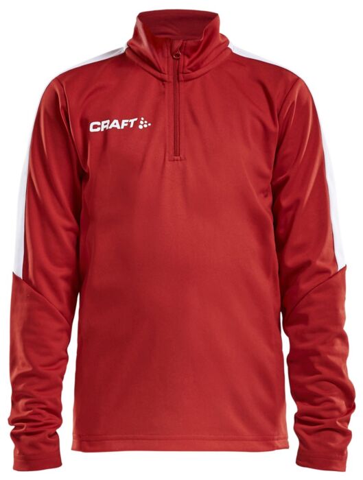 Craft Progress Halfzip Ls Tee Jr Kinderen Bright Red