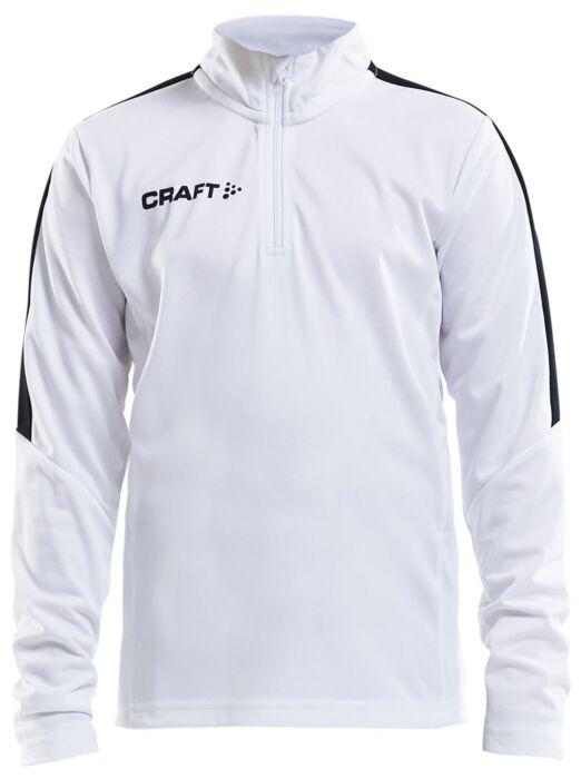 Craft Progress Halfzip Ls Tee Jr Kinderen White
