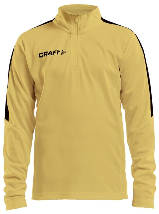 Craft Progress Halfzip Ls Tee Jr Kinderen Sweden Yellow/Black