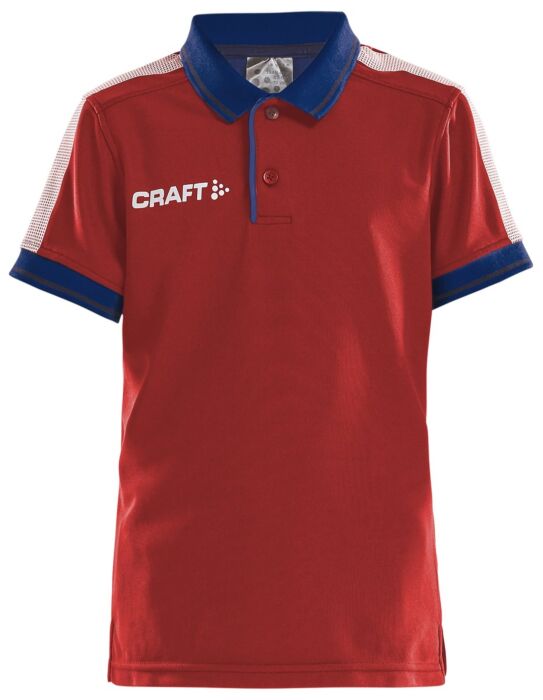 Craft Pro Control Poloshirt Jr Kinderen Bright Red/Navy
