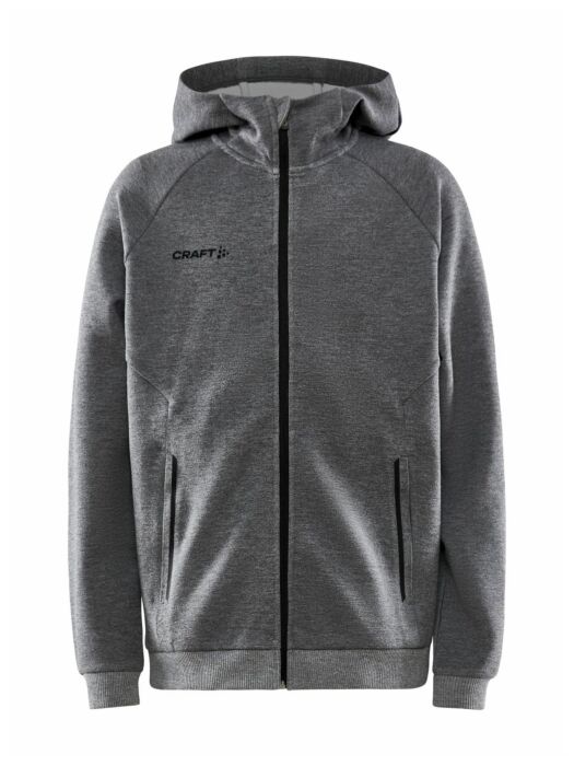 Craft Core Soul Full Zip Hood Jr Kinderen Dk Grey Melange