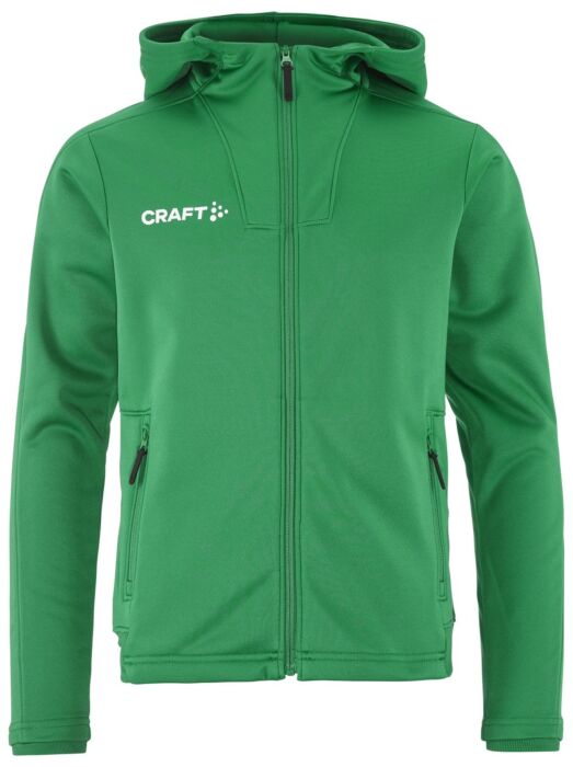 Craft Evolve 2.0 Brushed Hood Jacket Jr Kinderen Team Green