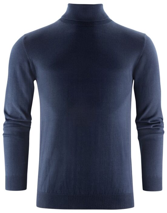 James Harvest Ashland Turtle Gebreide Sweater Heren Marine
