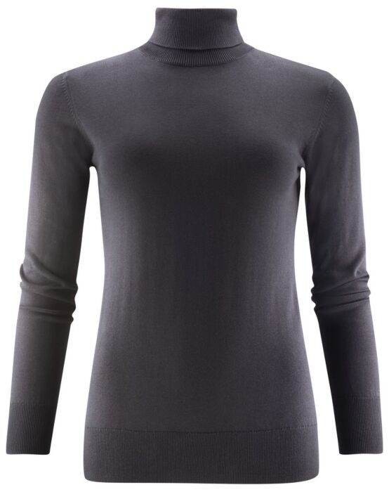 James Harvest Ashland Turtle Gebreide Sweater Dames Zwart