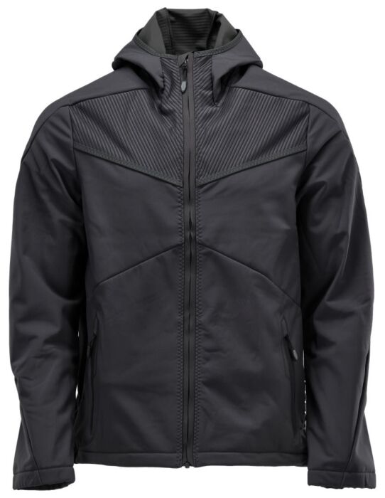 Mascot 22102-649 Softshell jas met capuchon Zwart