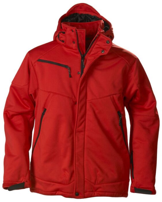 Printer Skeleton Softshell Jas Heren Rood