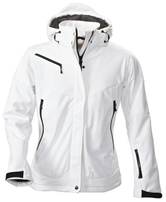 Printer Skeleton Softshell Jas Dames Wit