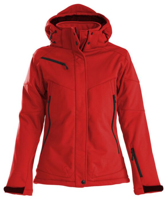 Printer Skeleton Softshell Jas Dames Rood