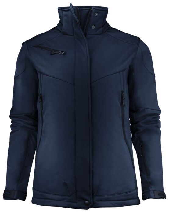 Printer Skeleton Softshell Jas Dames Donker Marine