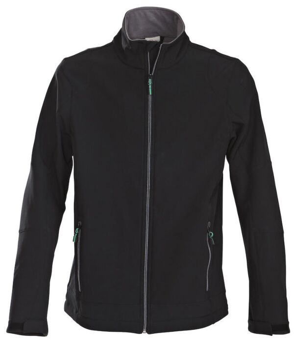 Printer Trial Softshell Jas Heren Zwart