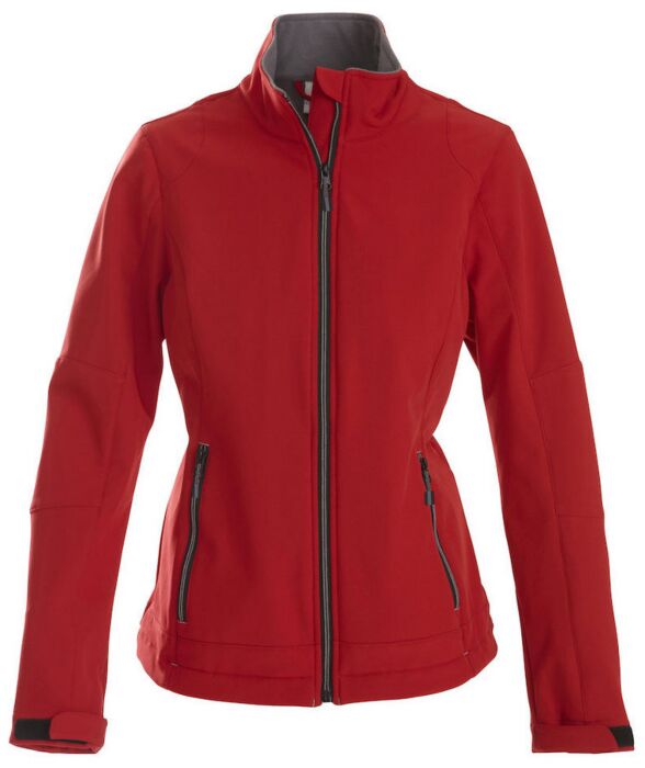 Printer Trial Softshell Jas Dames Rood