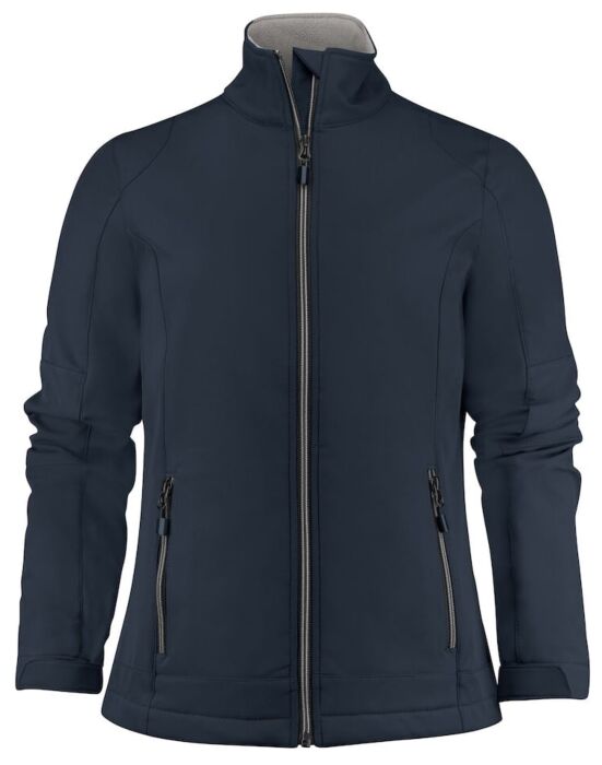 Printer Trial Softshell Jas Dames Donker Marine