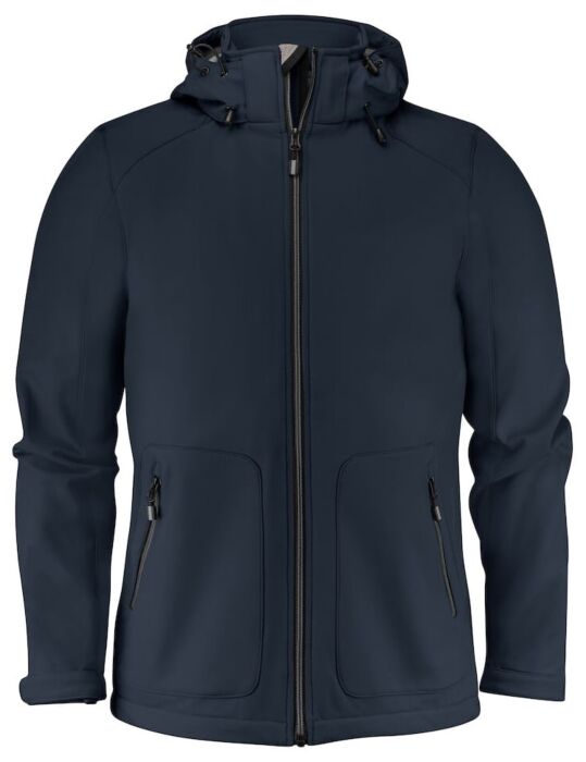 Printer Karting Softshell Jas Heren Donker Marine