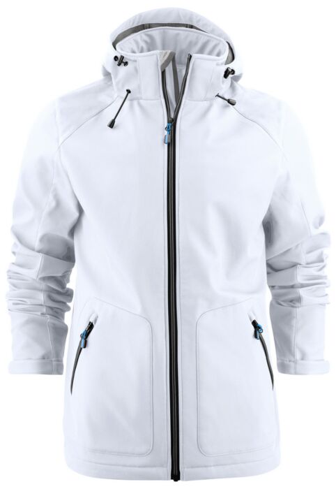 Printer Karting Softshell Jas Heren Wit