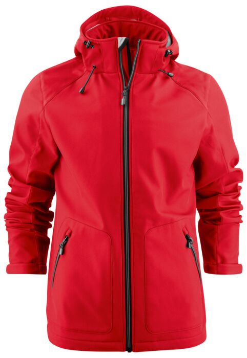 Printer Karting Softshell Jas Heren Rood