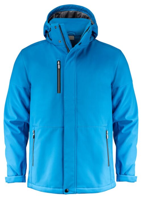 Printer Overlanding Softshell Jas Heren Oceaan Blauw