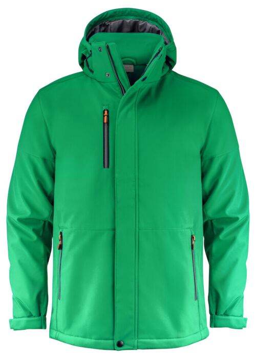 Printer Overlanding Softshell Jas Heren Frisgroen
