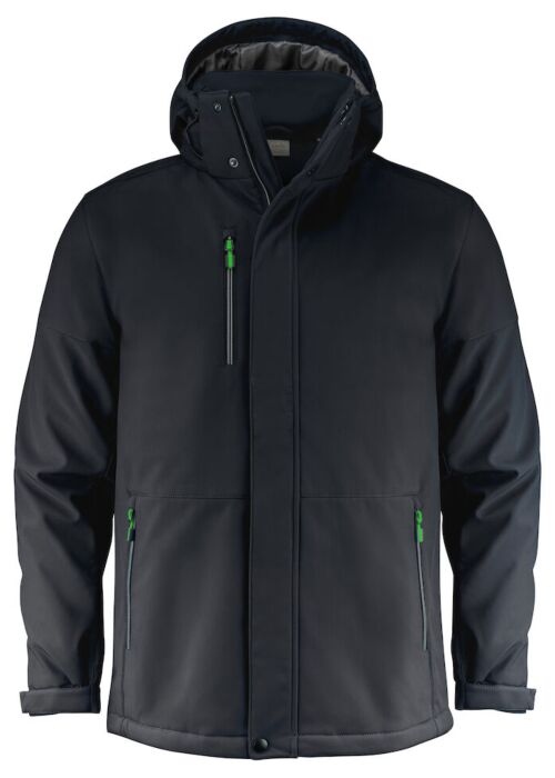 Printer Overlanding Softshell Jas Heren Zwart