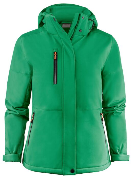 Printer Overlanding Softshell Jas Dames Frisgroen
