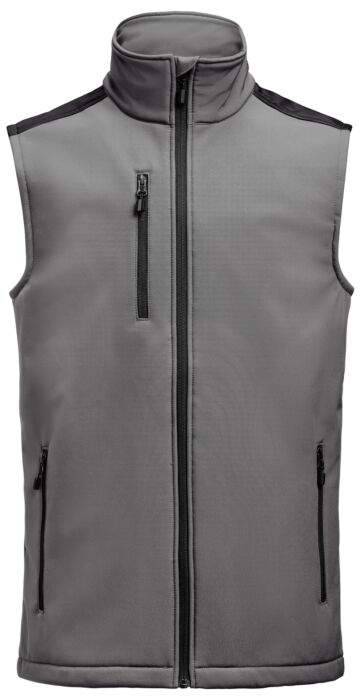 Printer Prime Softshell Bodywarmer Heren Staalgrijs/Zwart