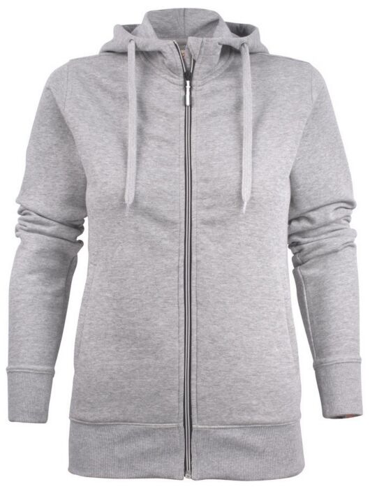 Printer Overhead Sweater Volledige Rits Dames Grijs Mêlée