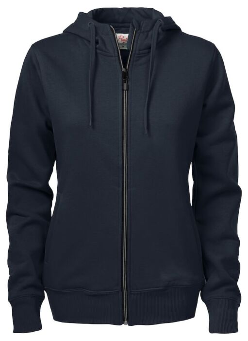 Printer Overhead Sweater Volledige Rits Dames Donker Marine