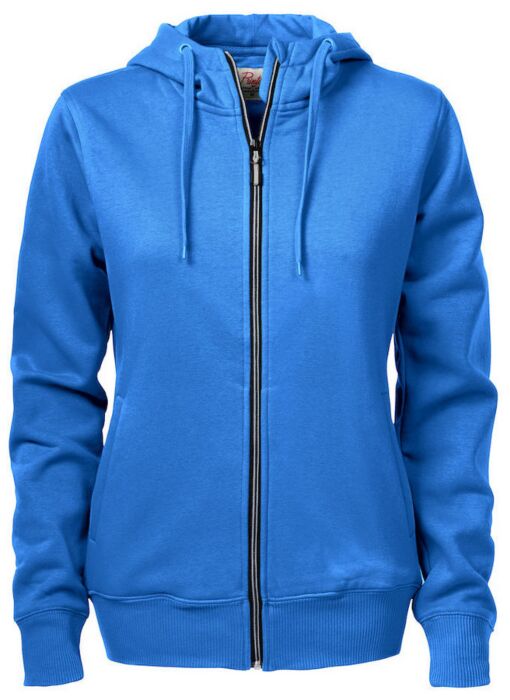 Printer Overhead Sweater Volledige Rits Dames Oceaan Blauw
