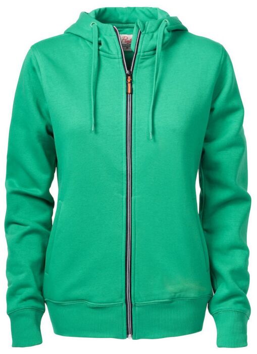 Printer Overhead Sweater Volledige Rits Dames Frisgroen
