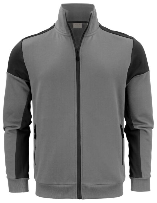 Printer Prime Sweater Volledige Rits Heren Staalgrijs/Zwart