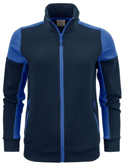 Printer Prime Sweater Volledige Rits Dames Marine/Kobalt