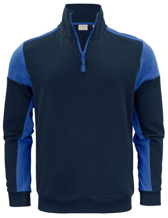 Printer Prime Sweater Halve Rits Marine/Kobalt