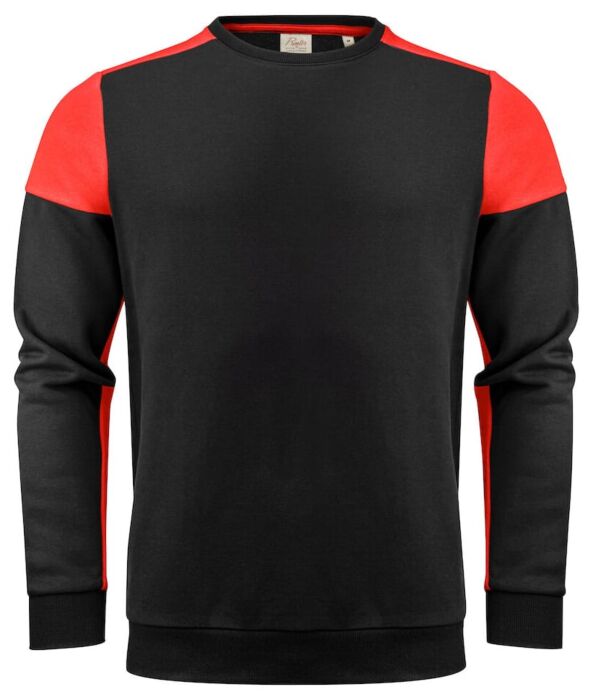 Printer Prime Crewneck Sweater Zwart/Rood