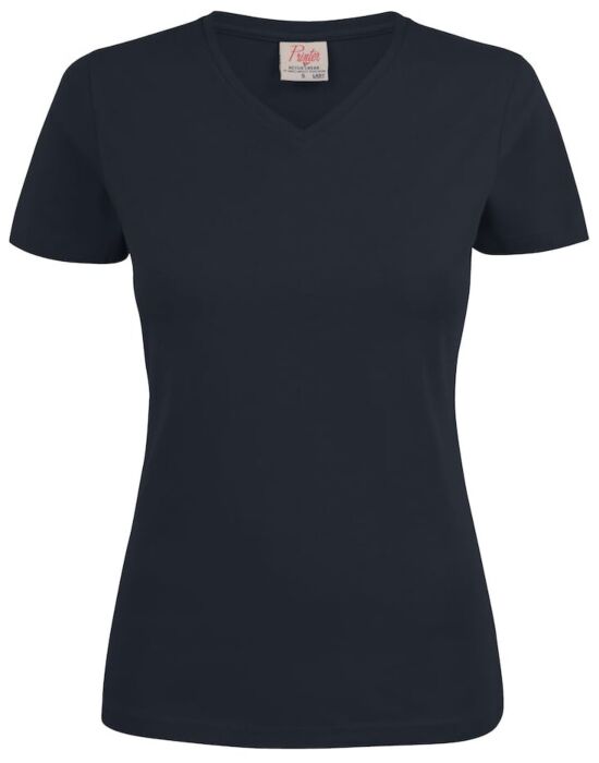 Printer Heavy T-Shirt V-Neck Lady Dames
