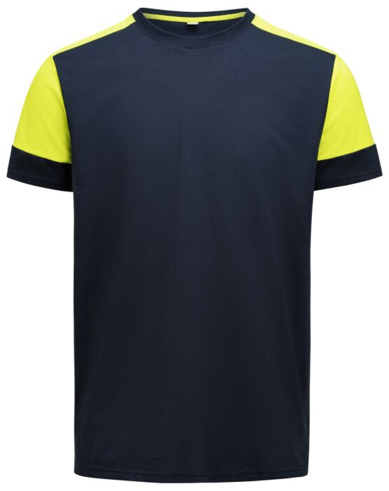 Printer Prime T-Shirt Heren Marine/Neon Geel