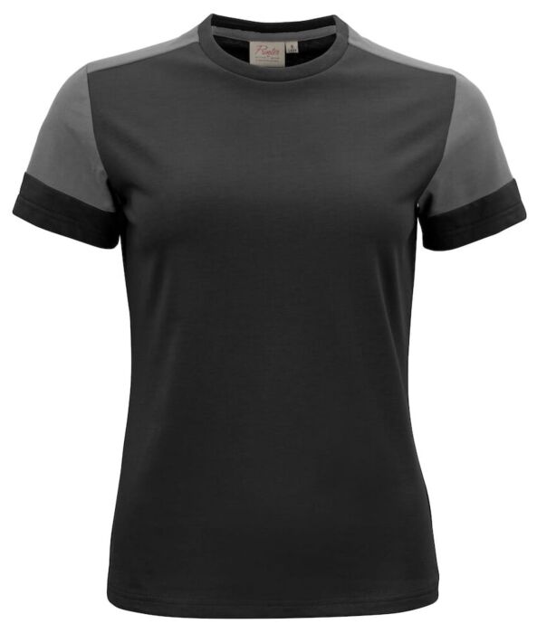 Printer Prime T-Shirt Dames Zwart/Staalgrijs