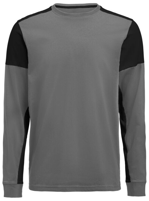 Printer Prime T-Shirt Long Sleeve T-Shirt Heren Staalgrijs/Zwart