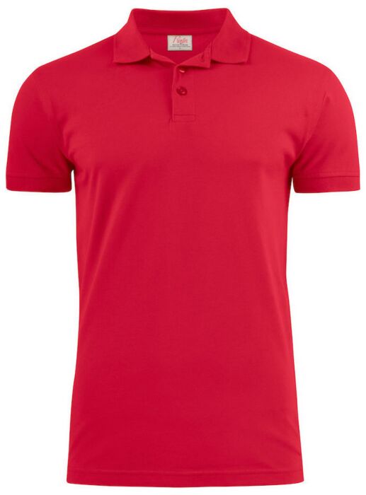 Printer Surf Stretch Polo Pique Heren Rood