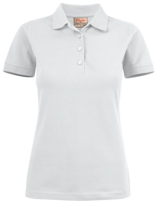 Printer Surf Stretch Polo Pique Dames Wit