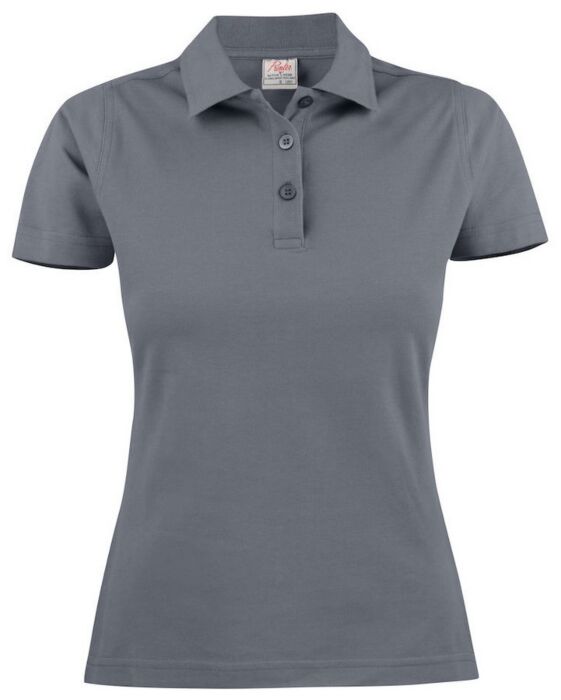 Printer Surf Light Polo Pique Dames Staalgrijs