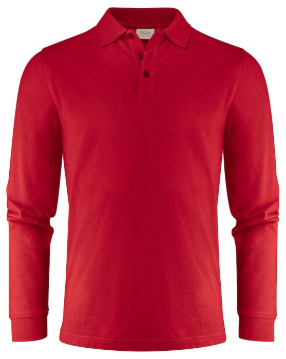 Printer Surf Pro L/S Polo Pique Heren Rood