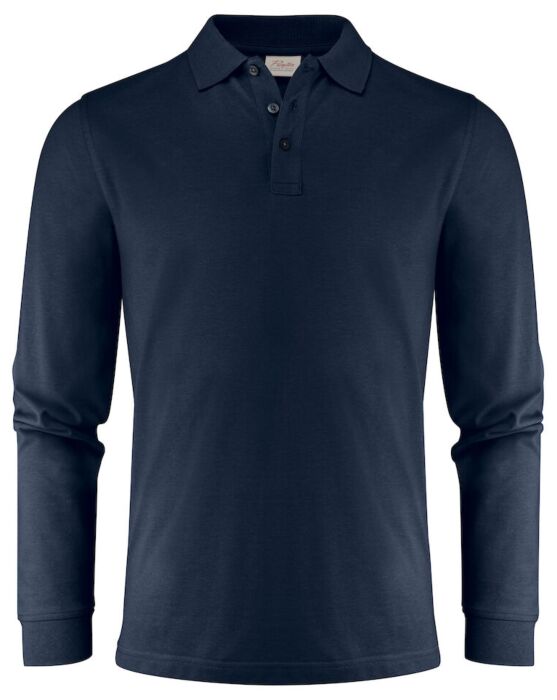 Printer Surf Pro L/S Polo Pique Heren Marine