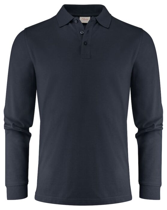Printer Surf Pro L/S Polo Pique Heren Donker Marine