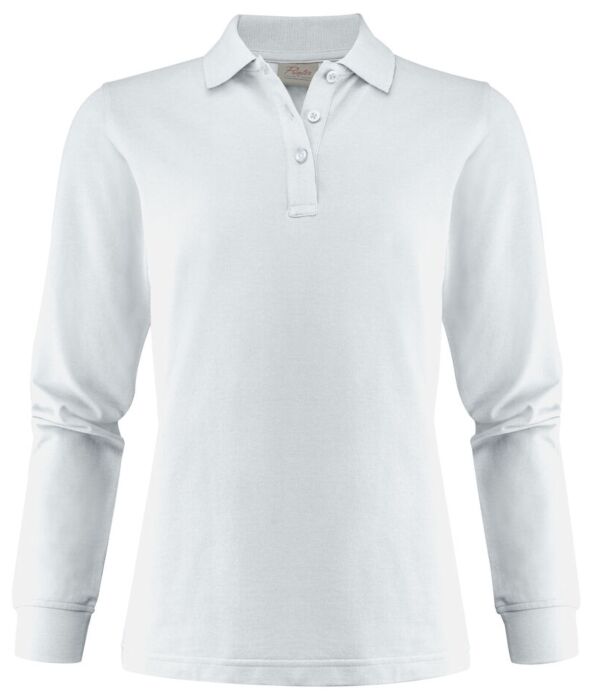 Printer Surf Pro L/S Polo Pique Dames Wit