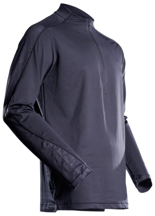 Mascot 22681-618 T-shirt, lange mouwen korte rits Donkermarine